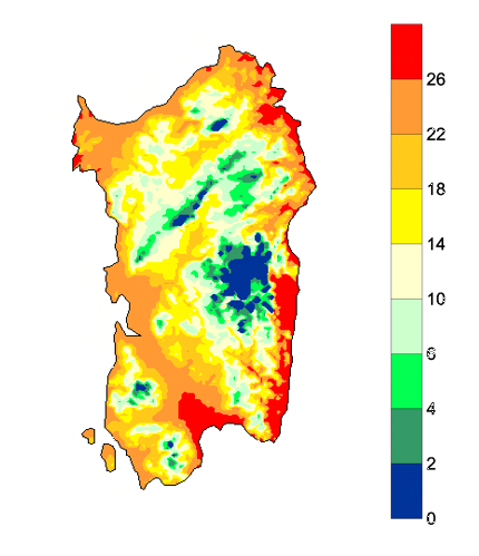 Figura 15 - Mappa fenologica del 30 aprile 2008 per il Chardonnay - progetto Iphen Figura 15 - Mappa fenologica del 30 aprile 2008 per il Chardonnay - progetto Iphen